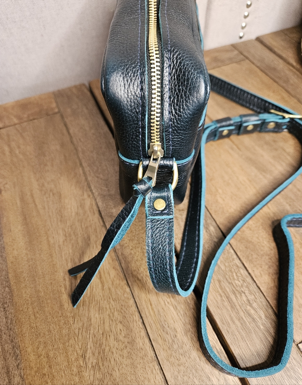 Portland Leather Goods Large Camera Bag Boreal Blue Green - Picture 6 of 16